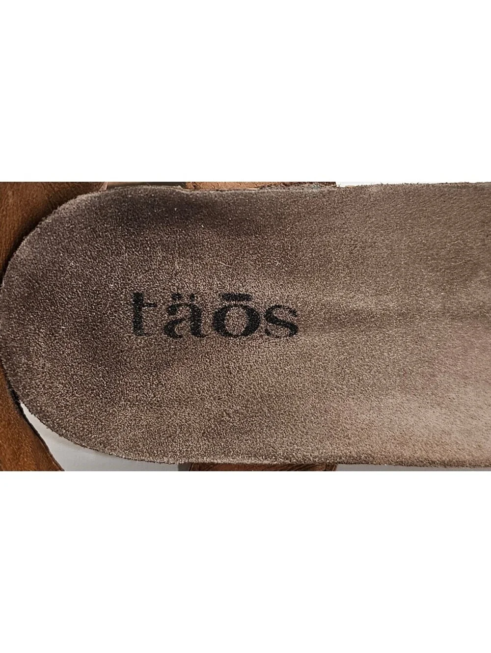 Taos Festival Women’s EU 40 US 9-9.5 Brown Leather Woven Wedge Sandals